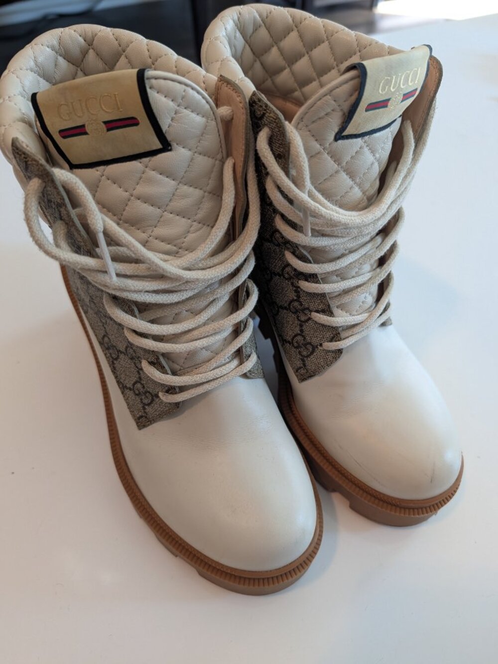 Gucci GG Supreme Platform Ankle Boots Size 39.5 - Picture 7 of 7